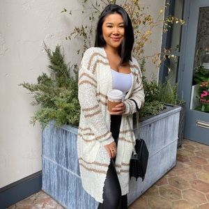 Shop the mint stripped cardigan